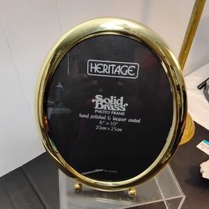 Heritage Solid Brass Oval Photo Frame